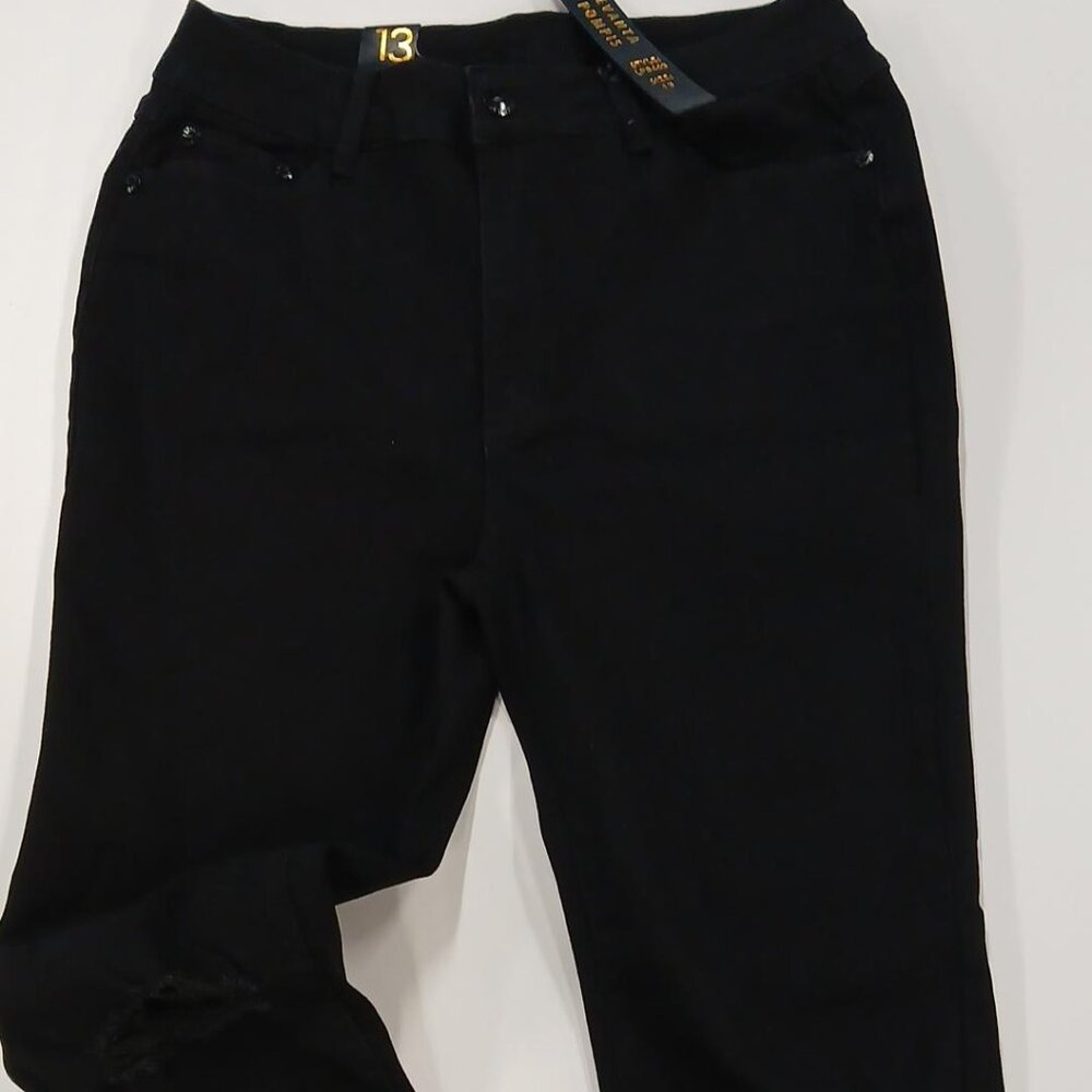 Levanta Pompis Watch LA, Stretch Jeans Jr- 13, Black, Stretch, Distressed NWT!